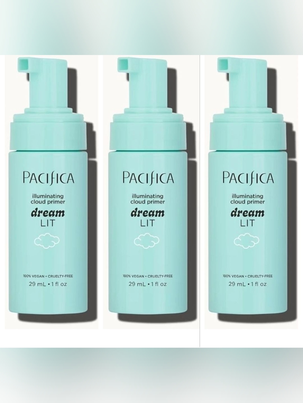 3 X Pacifica Dreamlit Illuminating Foaming Primer